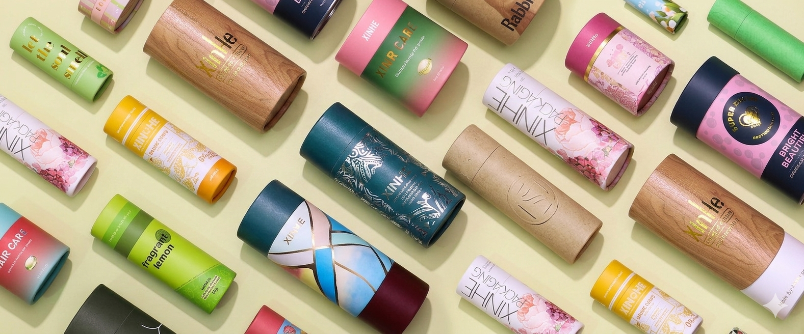 Custom luxury paper tube packaging range for food gift and confectionery brands