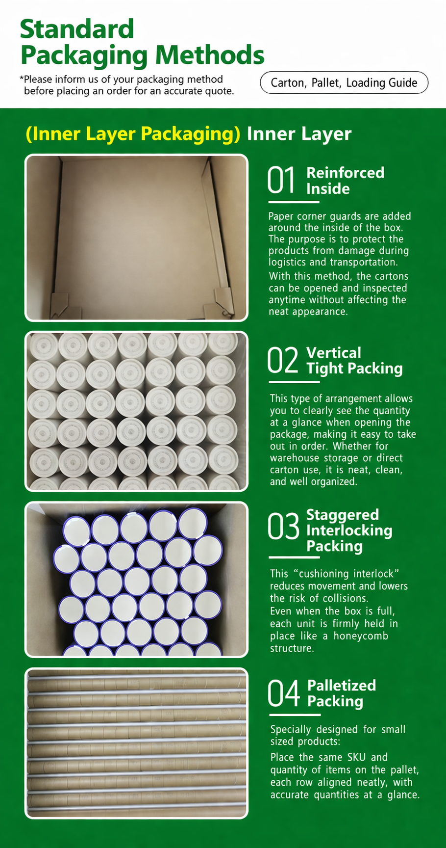Export carton packing for custom coffee paper tube packaging and coffee canisters