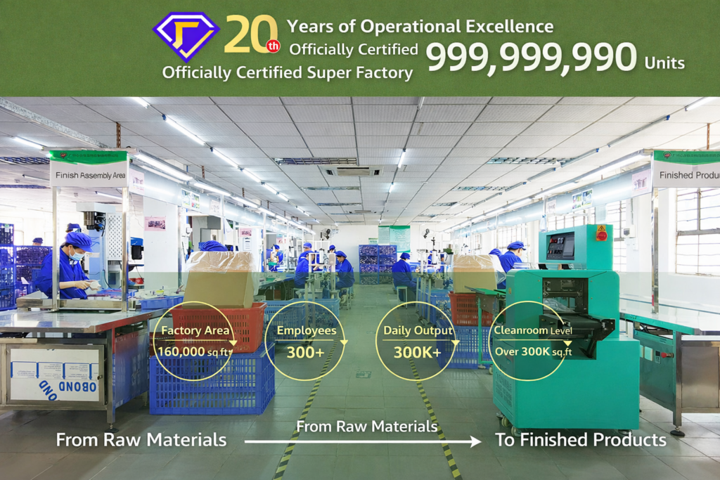 Clean paper tube manufacturing workshop for custom packaging production