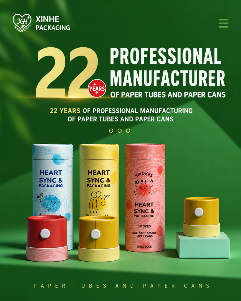 Child-lock paper tube product samples with press-button opening structure