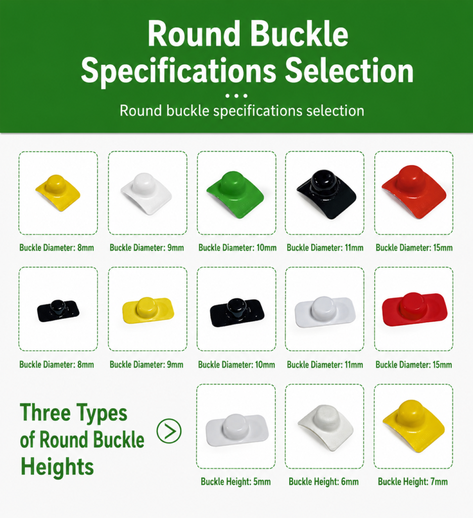 Child-resistant round buckle diameter and height options for paper tube packaging