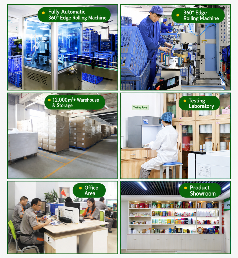 Xinhe paper tube factory equipment warehouse testing laboratory office and showroom